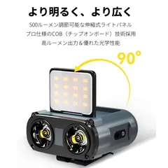 ヘッドライト 懐中電灯 自転車ライト LED 高輝度 5種点灯モード センサー搭載 防水防塵 COBサイトライト90°角度調整可 キャンプ 作業 夜釣り 登山 散歩 釣り 災害 停電用 小型 超軽量 ヘッド ライト アウトドアtoku-21のサムネイル