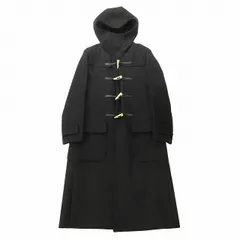 美品 16AW ゼロエイトサーカス 08SIRCUS メルトン ダッフル コート フーディー ウール100％ フーデッド ジャケット ブルゾン 上着 アウター 2 紺 ネイビー レディース ■K43