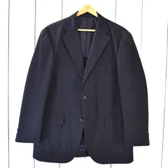 Jプレス J.PRESS コットン混 3つボタン シングル 段返り ジャケット L ブラック 袖口2つ釦 日本製 021-5-BR-OV-CM-0007 5TF008 【送料無料】【中古】【メンズビジネス】202506