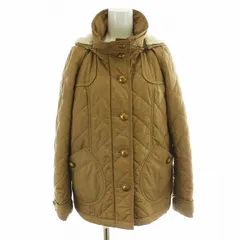 バーバリーブルーレーベル BURBERRY BLUE LABEL キルティングジャケット フード付き 中綿 40 M ベージュ /MW ■GY09