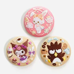 サンリオキャラクターズ 刺繍缶バッジビスケット3 クロミ ウィッシュミーメル バッドばつ丸 3種セット