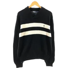 古着 ラルフローレン Ralph Lauren POLO by Ralph Lauren Vネック コットンニットセーター メンズL相当/eaa501647