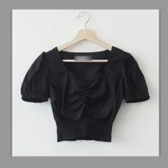 2wayオフショルダー　レースアップブラウス　韓国　オフィショル　ブラウス