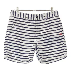 サイズ：S ROUGH&SWELL ラフアンドスウェル  ショートパンツ 裏メッシュ ボーダー柄 ホワイト系 [240101524973] ゴルフウェア レディース ストスト