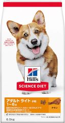 ヒルズ サイエンスダイエット ドッグフード アダルト ライト 1~6歳 小粒 チキン 6.5kg 成犬用 ドライ 肥満　配送種別：お試し　配送可能エリア『関東』指定商品