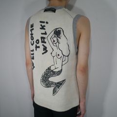 ad2003 comme des garçons homme plus message designed reversible vest