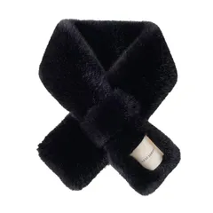 【人気商品】[SEYIXU] レディース ネックウォーマー 首巻き フェイクファー マフラー スヌード ティペット エコファー ふわもこ暖かい 襟巻き 厚手 秋冬 防寒 可愛い オシャレ 通勤 通学 スヌード (ブラック)