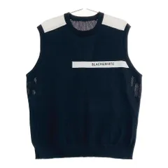 サイズ：LL BLACK&WHITE ブラックアンドホワイト  ニットベスト  ブラック系 [240101530726] ゴルフウェア メンズ ストスト