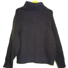 センスオブプレイス【F】リブ編み ハイネック ニットセーター ダークブラウン