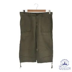 ☆美品☆ UNIQLO ユニクロ カジュアルパンツ 半ズボン ひざ丈 おしゃれ レディース グリーン M 麻 901-9122 送料無料 古着