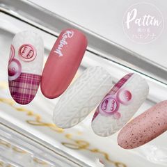 [Free Shipping] Pink Button Check Nail Stickers - Gel Nails, Nail Supplies, Gel Stickers, Decorative Supplies, Easy to Apply, Gel Nail Stickers, Nail Art, Gel Nail Art, Nail Goods, Nail Studio [haenona]