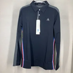 ルコックスポルティフ Le Coq Sportif ゴルフ 長袖 ポロシャツ メンズ QGMMGB05 L サイズ ブラック 黒 ナイロン