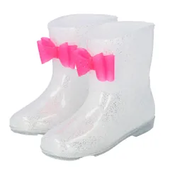 ☆ オフホワイト ☆ 14cm ☆ シンデレラレインシューズ レインブーツ キッズ 女の子 長靴 レインシューズ おしゃれ かわいい 子供用 こども 子ども 雨靴 低学年 園児 女児 ガールズ 入学準備 雨具 靴 くつ レイングッズ ユアーズアーミーワールド