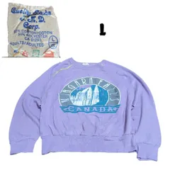 カナダナイアガラフォールズ古着スエットロンＴLパープル