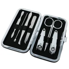 mitas エチケットセット 7点セット ネイルケア 爪切り はさみ 耳かき ピンセット ケース付き 旅行 出張 コンパクト 軽量 メンズ レディース 爪ケア 甘皮 処理 身だしなみ グルーミングセット ER-EQSET