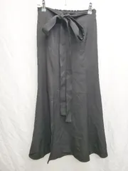 ◇ ⊇ NICE CLAUP ナイスクラップ ロング丈 フレア スカート サイズM ブラック レディース P  【1409250024955】