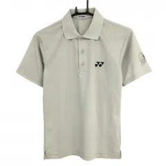 ★特価★【美品】ヨネックス 半袖ポロシャツ グレー ロゴ黒 シンプル  レディース SS ゴルフウェア YONEX