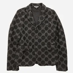 ブラックコムデギャルソン BLACK COMME des GARCONS ドット テーラードジャケット ブレザー 総柄 日本製 アーカイブ 1L-j021 黒 ブラック XS 0313 ■GY09のサムネイル