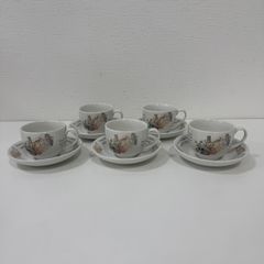 WEDGWOOD　ウェッジウッド　PETER RABBIT　ピーターラビット　カップ＆ソーサー　5客　セット　お250415-7