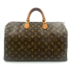 LOUIS VUITTON スピーディ40 モノグラム モノグラム レザー×PVC ブラウン ハンドバッグ ゴールド M41522