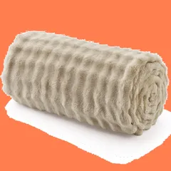 ふわふわ ハーフケット 柔らかい ブランケット 洗える 膝掛け 静電防止 暖かい 冬用 もこもこ ひざ掛け 四季適用 もうふ 毛布 (70x100グレージュ Hansleep
