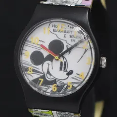稼動 QZ 美品 ディズニーストア FAC-006683-15245 ミッキーマウス キャラクター文字盤 レディース腕時計 KRK 2000000