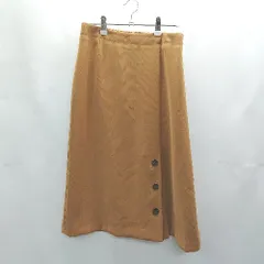 ◇ Θ INDIVI インディヴィ 膝下 台形 スカート サイズ38 キャメル レディース E  【1502060038591】