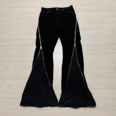 専用 リックオウエンス ボランバナナ似 ジップパンツ y2k グランジ モード系 RICK OWENS | BOLAN BANANA JEANS BLACK (HDDL) パンツ (RICK