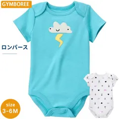 ジンボリー gymboree くも 半袖 ロンパース ギフトにおすすめ キッズ ベビー ブランド 男の子 女の子 誕生日 ハーフバースデー 御祝 出産祝い ボーイ 3-6m ベビー服 50cm 60cm カバーオール 送料込