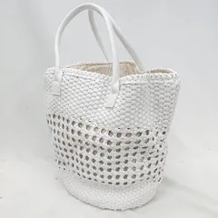 ◇ Θ GALLARDAGALANTE ガリャルダガランテリュラ 大容量 メッシュトートバッグ ホワイト系 レディース E  【1507250009252】