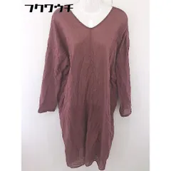 ◇ KBF ケービーエフ URBAN RESEARCH カシュクール 長袖 膝下丈 ワンピース サイズO ボルドー レディース  【中古】 【1110180008921】