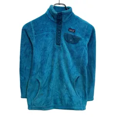 patagonia フリースジャケット 10 キッズ 120～ ブルー パタゴニア ハーフボタン ロゴ 刺繍 アウトドア 古着卸 アメリカ仕入 a702-6160のサムネイル