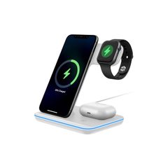 ワイヤレス充電器 3in1 マグネット式 急速充電15W/10W/7.5/5W Type-C端子 スタンド 置くだけ 同時にiPhone/Apple Watch/Airpodsに対応 3デバイス同時充電 iPhone16/15/14/13/12/11シリー 0