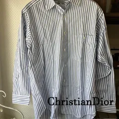 クリスチャンディオール　ChristianDior　「MONSIEUR」　ムッシュ　ストライプXホワイト　Mサイズ