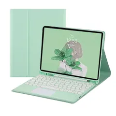 iPad9/iPad8/iPad7/iPad Air3/iPad Pro10.5_ミントグリーン iPad 10.2インチ iPad第9世代 iPad第8世代 iPad第7世代対応 iPad Air3 iPad Pro10.5通用bluetoothキーボードケ