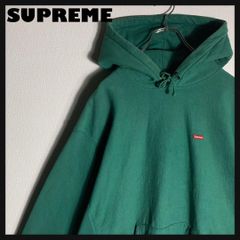 美品】SUPREME プルオーバーパーカー フードロゴ アッシュグレー