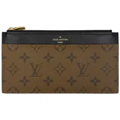 ルイ・ヴィトン Louis Vuitton スリムパース バッグインバッグ 長財布 モノグラムリバース ブラウン M80390 レディース 【中古】