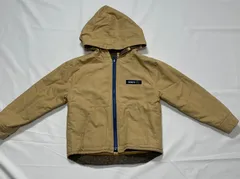 【210707】SHIPSkids シップスキッズ  リバーシブル　コットン＆起毛　フード付き ジャンパー　110  ・ ベージュ|グレー系