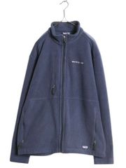 【お得なクーポン配布中!】 パタゴニア マイクロ シンチラ フリース ジャケット メンズ L 古着 11年製 Patagonia アウトドア フルジップ ジャンパー ブルゾン 紺 企業
