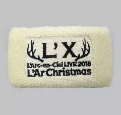 【中古】アクセサリー(非金属)(男性) L’Arc～en～Ciel リストバンド(ホワイト×ブラック) 「LIVE 2018 L’ArChristmas」 ガチャ景品