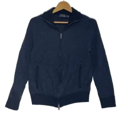 POLO RALPH LAUREN/ポロラルフローレン ジップアップニット セーター ライトアウター ブルゾン CHINA製 メンズ M ネイビー