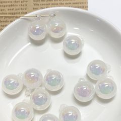 【6個】ホワイトオーロラ　チャーム