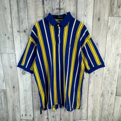 TOMMY HILFIGER トミーフィルフィガー ストライプ 綿 半袖 ポロシャツ TEE XL