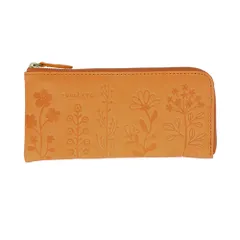 ☆ キャメル ☆ zucchero ズッケロ 花柄デザインL字長財布 ズッケロ 財布 55433 zucchero 長財布 長サイフ 花柄デザインL字長財布 本革 革 レザー L字ファスナー サイフ さいふ ウォレット レディース 薄い スリム コンパクト
