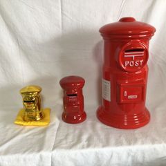 レトロ／郵便ポスト貯金箱／希少／特大・大・中・小【まとめ売り4点