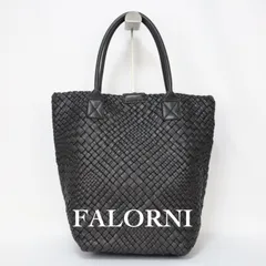 FALORNI ファロルニ 編み込み  イントラチャート　ラムレザー　トートバッグ