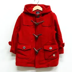ミキハウス ダッフルコート ウール混 アウター キッズ 女の子用 110サイズ レッド MIKIHOUSE 【中古】