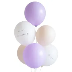 【数量限定】BIRTHDAY 風船 HAPPY 飾り くすみ レターバルーン 誕生日 カラー パーティー ニュアンス 男 女 飾り付け 装飾 バルーン フォトブース バースデー 流行 スタイル 1歳 (バルーン Hanamei ライラックパープル)