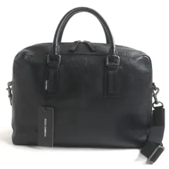 極美品▼DOLCE＆GABBANA ドルチェ＆ガッバーナ ロゴ金具付き 2WAY レザー ブリーフケース ブラック イタリア製 メンズ ビジネス◎ タグ付きのサムネイル