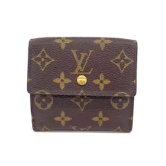 LOUIS VUITTON ルイヴィトン ポルトモネビエカルトクレディ モノグラム Wホック財布 M61652 SP1015 ブラウン   レディース　240001094325